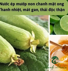 Nước ép mướp non chanh mật ong giúp Thanh nhiệt, mát gan, thải độc thận!