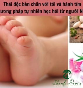 Thải độc bàn chân với tỏi và hành tím